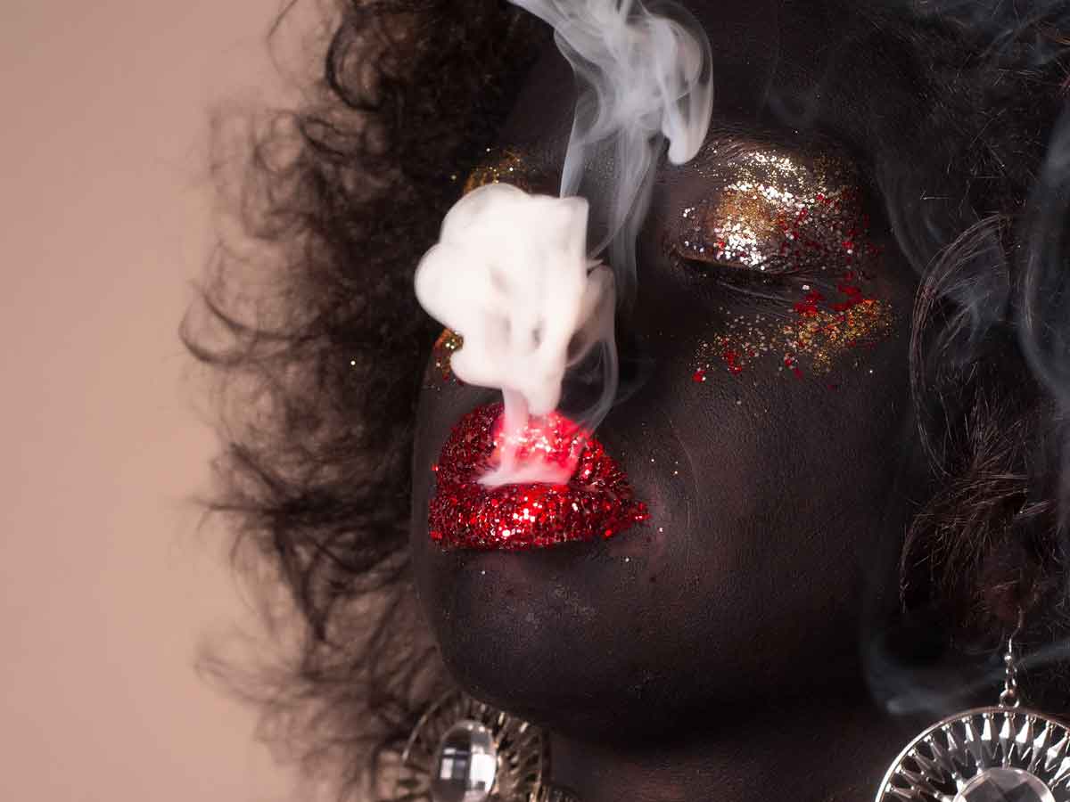 Smoke themed creative portrait photography
